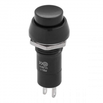 TLAČIDLO  GUĽATÉ ČIERNE