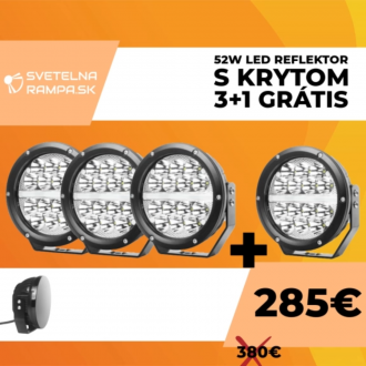 3+1 GRATIS 52W LED OKRÚHLY REFLEKTOR...