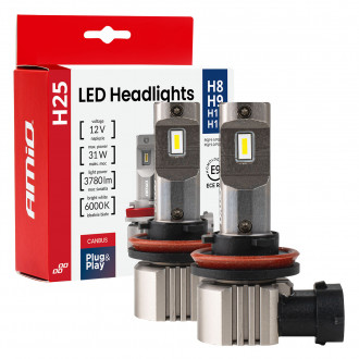 31W LED žiarovky hlavného svietenia CANBUS H8 H9 H11 H16 12V
