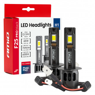 LED žiarovky hlavného svietenia F25 PRO BLACK – H1 - 2ks
