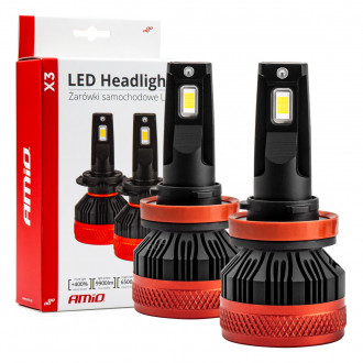 LED žiarovky H8 / H9 / H11 / H16 AMiO X3 /02981/ 2ks