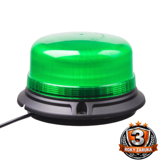 Zelený LED maják 12V/24V s magnetom, 36 LED, ECE R10, IP66