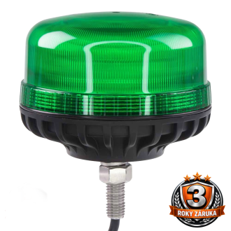 Zelený LED maják 12V/24V na tyč, 36 LED, ECE R10, IP66