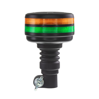 Zeleno-oranžový LED maják na hrot 12V/24V, 48 LED, ECE...