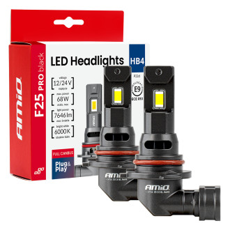 LED žiarovky HB4 F25 PRO BLACK Edition 12/24 V, 7646 lm,...