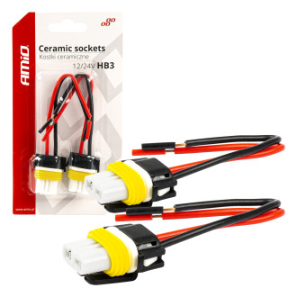 Keramická koncovka pre žiarovky HB3 9005, 12/24 V – 2 ks
